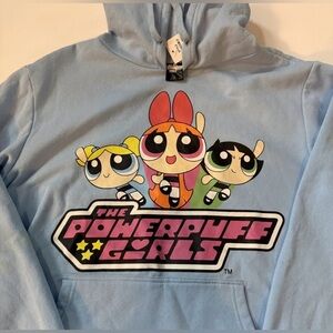 The Powerpuff Girls Light Blue Graphic Hoodie